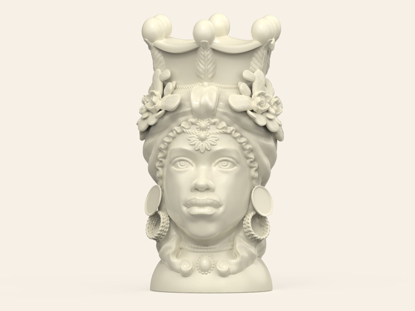 Sicilian Moor’s Head Vase - 3D Sculpted Art