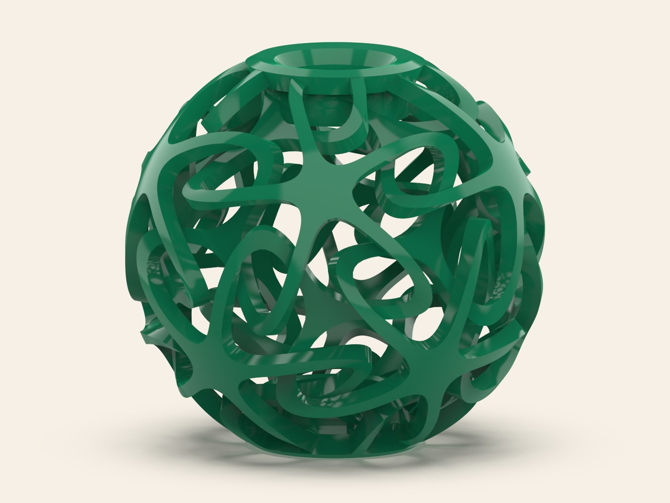 Sculpted Geometric Sphere - 3D Ornament Model for Jewelry or Art Casting