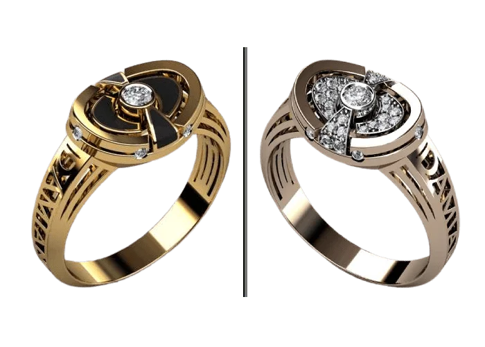 Changing the design of an existing ring with 3D Modeling software