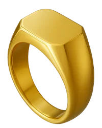 gold-signet-ring-icon-octagon Gold signet ring icon with a flat octagonal top.